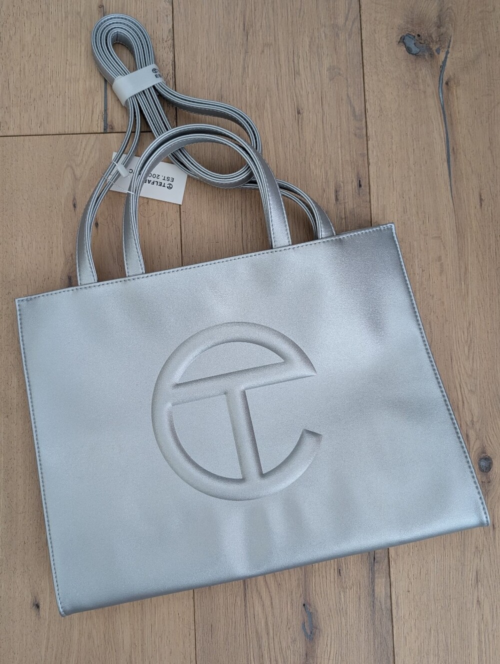 NWT Telfar Silver Medium Shopper Tote